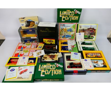 Corgi Classics - A boxed collection of 14 mostly Limited Edition diecast model vehicles / sets from Corgi, including a few Co