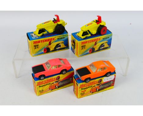Matchbox Superfast - Four boxed Matchbox Superfast diecast model vehicles. Lot consists of MB 54B Ford Capri (x2); together w