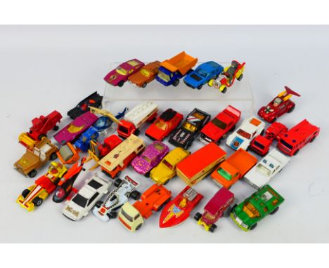 Matchbox - Corgi - Majorette - An unboxed group of diecast models mainly in 1:64 scale. Lot includes Corgi Juniors 'Kojak' Bu