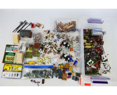 Hornby - Model Scene - Woodland Scenics - Others - A very large predominately unboxed collection of mainly plastic scenic fig