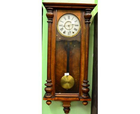 A 19th century regulator wall clock