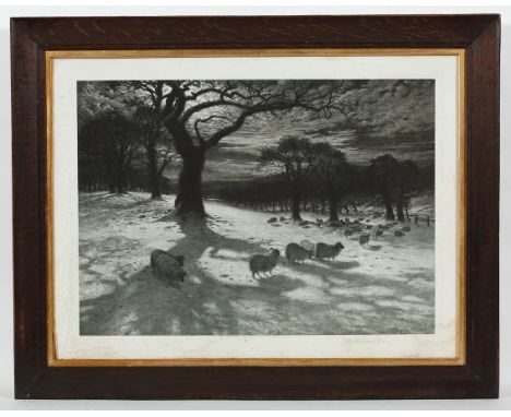 AFTER JOSEPH FARQUHARSON  titled O'er Snow-clad Pastures, published by the Fine Art Society, London 1903, etched by W. Role R