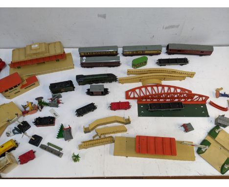 A collection of 00 gauge to include a Hornby 60016 Silver King engine and accessories, together with mixed toys to include a 