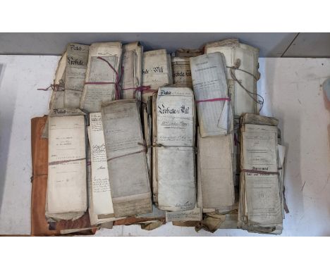 Malton District Council paperwork relating to the villages water supply scheme, probates of will belonging to Mrs Elizabeth W
