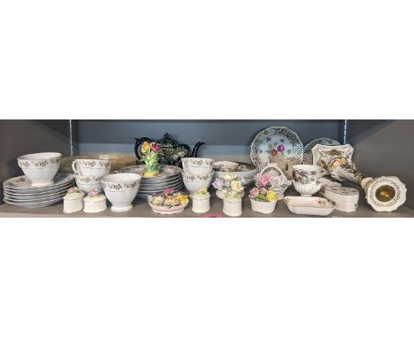 Mixed ceramics A/F to include Aynsley, Wedgwood, Doulton Reflections figure, Burleigh, Victorian tea set, Royal Winton, Royal