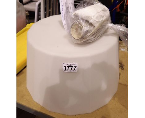 Habitat double glass light shade with fittings. Not available for in-house P&amp;P 
