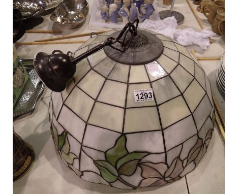 Tiffany style ceiling light with three bulbs, D: 50 cm. Not available for in-house P&amp;P 
