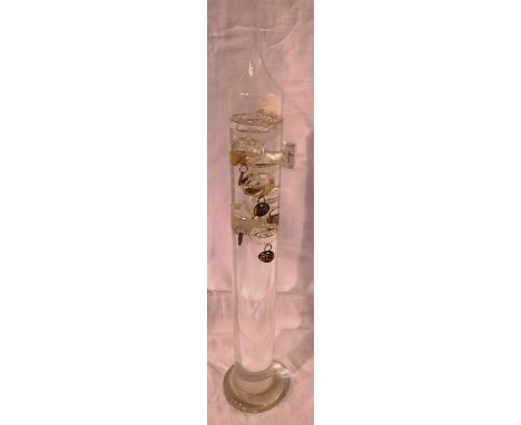 Glass Galileo thermometer, H: 42 cm. Not available for in-house P&amp;P 