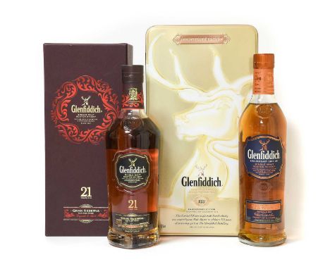 Glenfiddich 21 Year Old Single Malt Scotch Whsiky Gran Reserva Rum Cask Finish, 43.2% vol 70cl (one bottle), Glenfiddich SIng