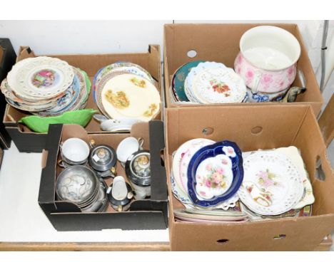 A JAPANESE EGGSHELL PORCELAIN DRAGON TEA SERVICE WITH LITHOPHANES, 20TH C AND MISCELLANEOUS ORNAMENTAL CERAMICS, TO INCLUDE A