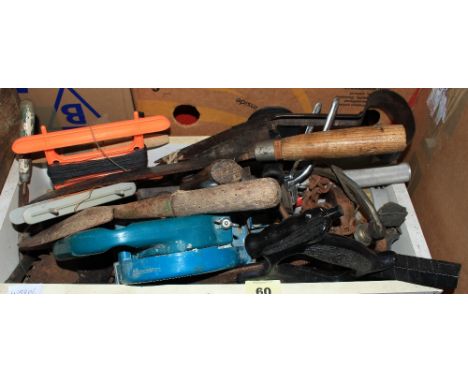 A box of tools and a box of metalware