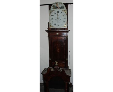 An oak and mahogany 8 day longcase clock, the painted dial signed Hodson, Dudley. 89' high