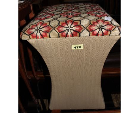 A Victorian tapestry seated ottoman stool