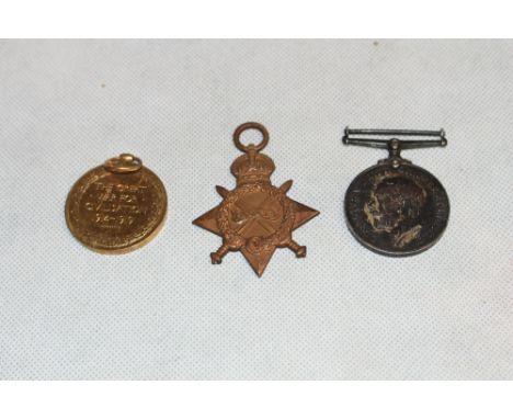 WORLD WAR ONE GROUP OF THREE  1914-15 Star, British War Medal and Victory Medal, 549 SPR (or L.CPL) C. A. BATTELL. R. E. (No 