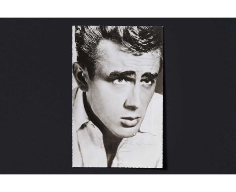 James Dean (1931-1955): American actor, an autographed photographic postcard, signed in ballpoint pen, 14 x 9cms.Provenance: 