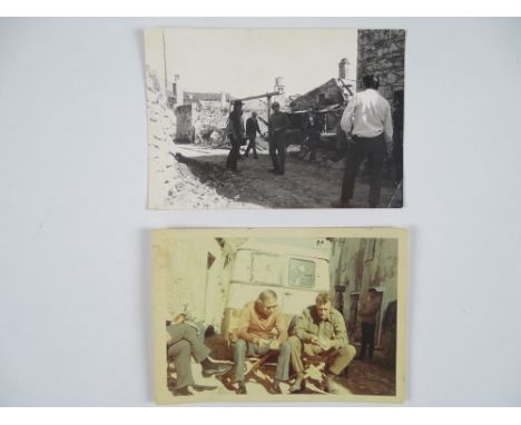 KELLY'S HEROES - 2x photographs of Elliott Kastner with Clint EASTWOOD and Brian Hutton- one B&amp;W with Clint Eastwood and 