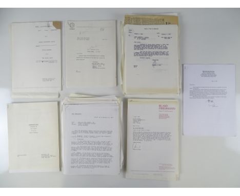 A large quantity of scripts and other paperwork relating to a selection of made and unmade films: WALKING STICK (1970) and DE