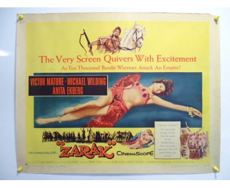 A group of US Half Sheet movie posters comprising: ZARAK (1956), THE YOUNG DOCTORS (1961), THE VANQUISHED (1953), MACHETE (19