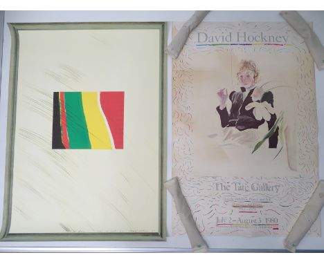 DAVID HOCKNEY - TATE Gallery Exhibition poster (1980) (20" x 30") together with an additional HOCKNEY poster (22.5"x30")(2)