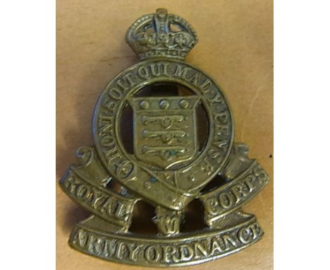 Royal Army Ordnance Corps cap badge, KC (Brass)