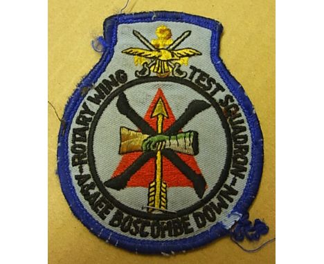 A&AEE Boscombe - Rotary Wing Test Squadron cloth arm patch.