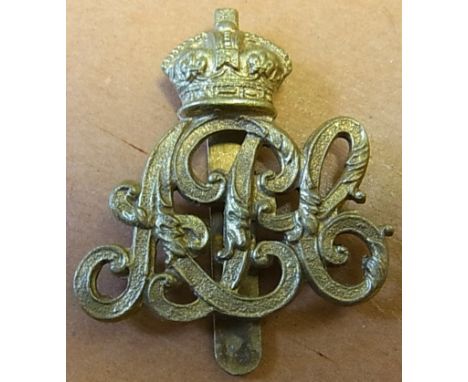 Royal Army Pay Corps, Pre 1920 variant. KC (Brass) A scarce cap badge.