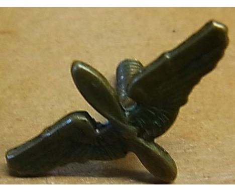 U.S.A.A.F. Vintage Officers collar badge, screw back fixing (Brass)