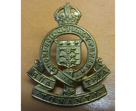 Royal Army Ordnance Corps cap badge, Motto Pattern 1941 - 1949 KC (Brass)
