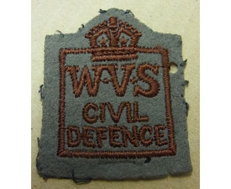 Women's Voluntary service 'Civil Defence' WWII cloth patch 