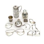 Konvolut, 13tlg. Silber. Farbloses Glas u.a.