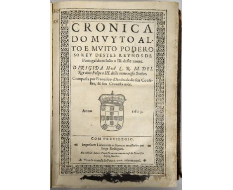 ANDRADE, Francisco de.- CRONICA | DO MVYTO AL- | TO E MUITO PODERO | SO REY DESTES REYNOS DE | Portugal dom Ioão o III. deste
