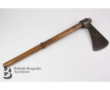 Circa 1800 North American trade axe/tomahawk.&nbsp; The cutting edge is 10 cms, head length approx 18 cms, full length is 49 
