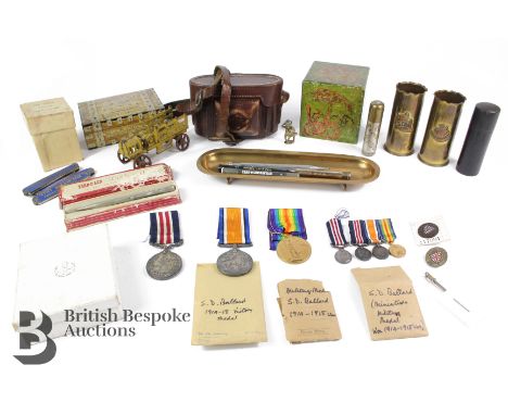 WWI medals to Sydney David Ballard 1914-18 Victory medal, Great War Medal and Canadian Bravery in the Field together with min