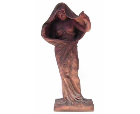 Large painted terracotta figure of Nature, 60 cm high     Condition report: chips to the base, several enamel scratches.