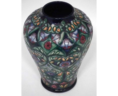 Moorcroft vase, decorated with Anatolia pattern after Rachel Bishop, BX mark to base, 21cm high     Condition report: BX mark