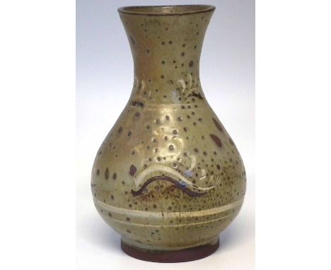 Bernard Leach (1887-1979) St Ives pottery vase, impressed seal marks to base, 22cm high   Artists` Resale Right (droit de sui