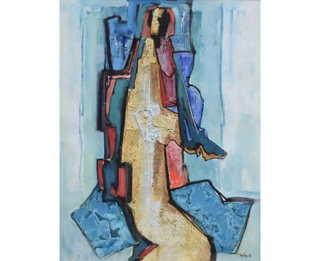 Tadeusz Was (1912-2005),   Figure, signed, mixed media, 54 x 42cm.; 21.25 x 16.5in.    * Tadeusz trained at the Polish Instit