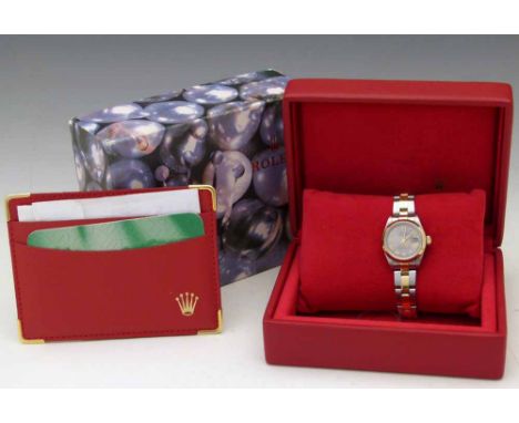 Rolex bi-metal Oyster Perpetual DateJust superlative chronometer, 2001, serial P568718, model 79163, rhodium plated Roman dia