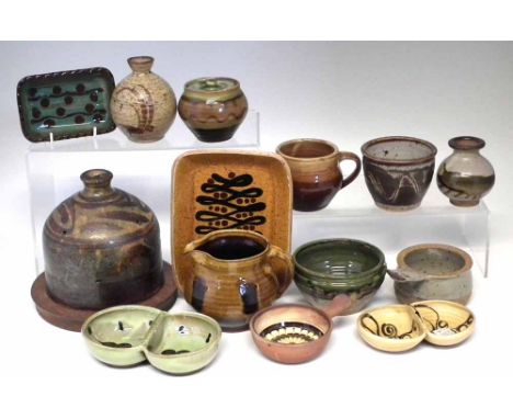 Collection of Studio pottery, to include a Keiko Hasegawa vase, a Yelland vase and dish, a Moffat pottery  vase, a Margaret L