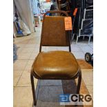 Brown Metal Stackable Chairs