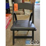 Black Wood Folding Chairs with Padded Seats