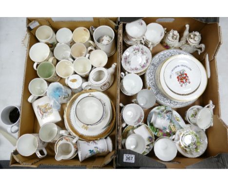 A mixed collection of ceramic items to include Royal Albert Lavender Rose patterned part teaset, similar country scenes patte