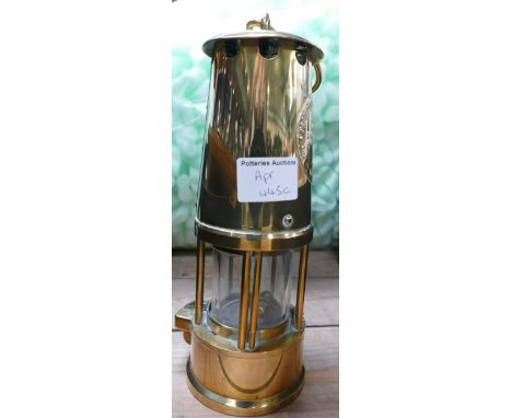 Eccles type 6 brass miners lamp