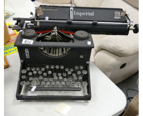 Imperial black metal typewriter