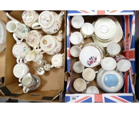 A mixed collection of ceramic items to include Melba gilt decorated part teaset, decorative Price & Kensington teapots, etc (