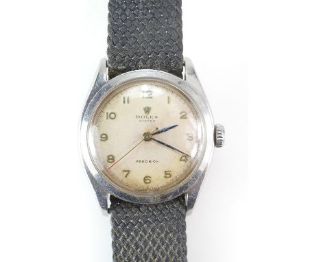 Rolex Oyster gents wristwatch in ticking order. 33mm not inc. button.