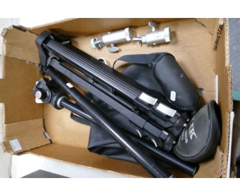 Leitz Tiltall camera pole, Cullmann tripod and Leitz travel tripod heads