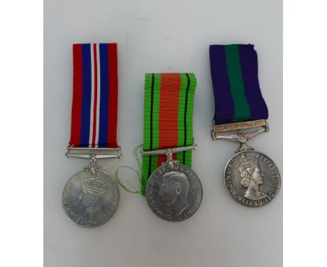 QEII General Service Medal with Malaya clasp / bar 22651 303 Pte. K.A.Rogers. RAMC in original card box, together with WWII m