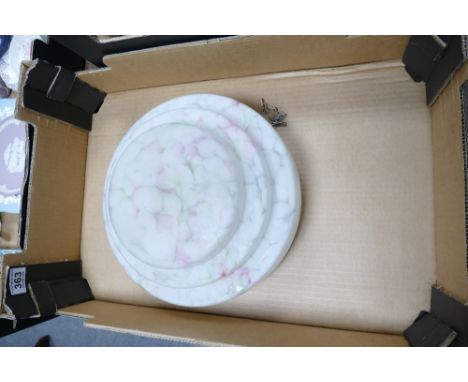 Art Deco mottled glass ceiling light shade