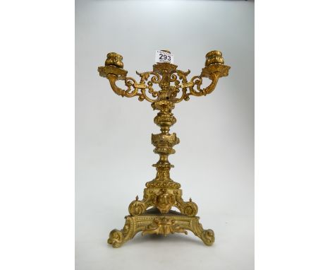 Gilded brass candelabra 
